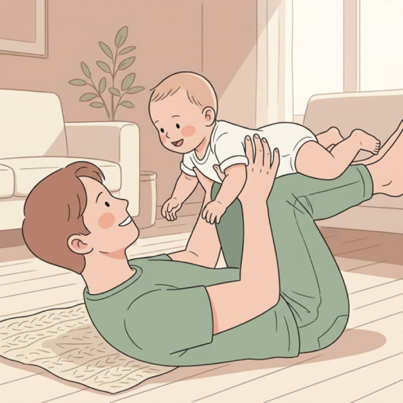 Airplane on Shins baby activity