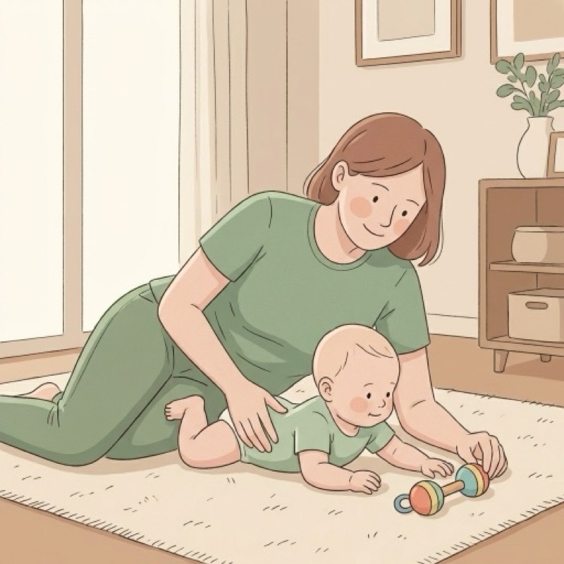 Assisted Rolling baby activity
