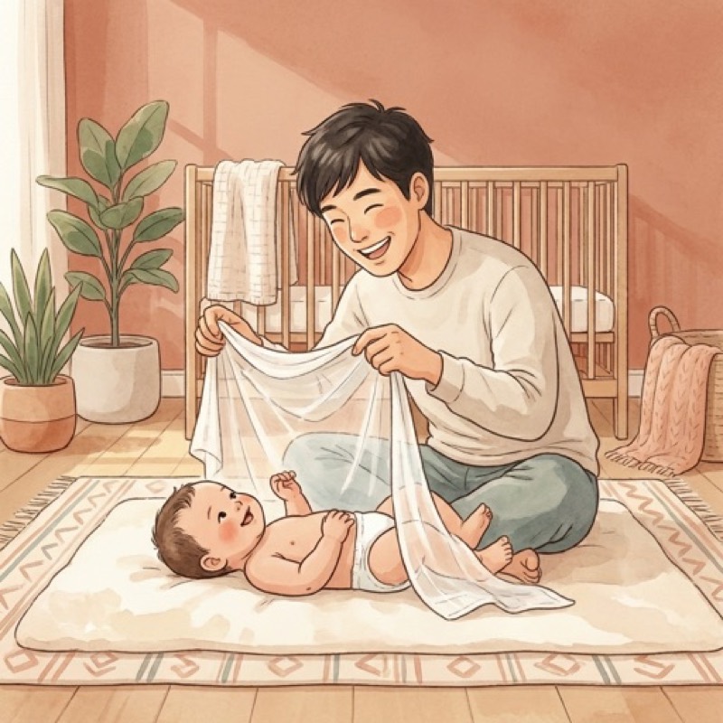 Cloth Over Baby Peek-a-Boo