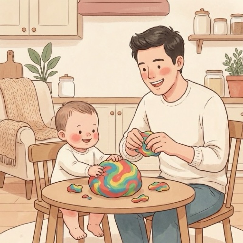 Play Dough Poke and Squish