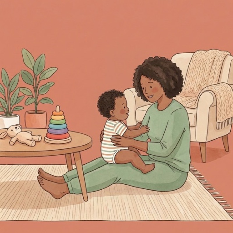 Sitting on a Parent's Thigh