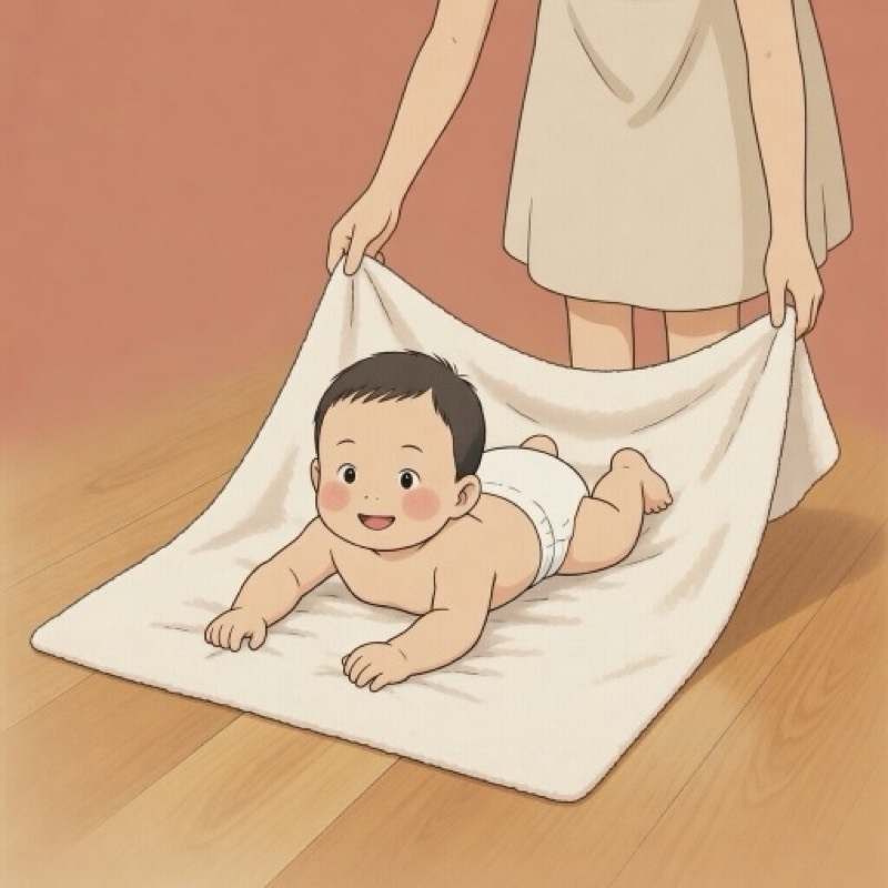 Towel Sled Ride